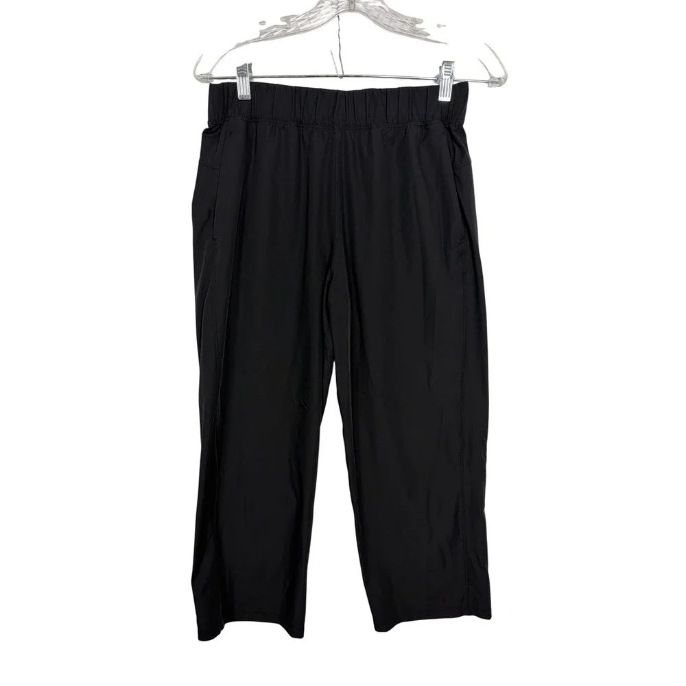 Lululemon Next Move Crop 23 Black Swift Ultra Light Relaxed Fit Pants Size 6